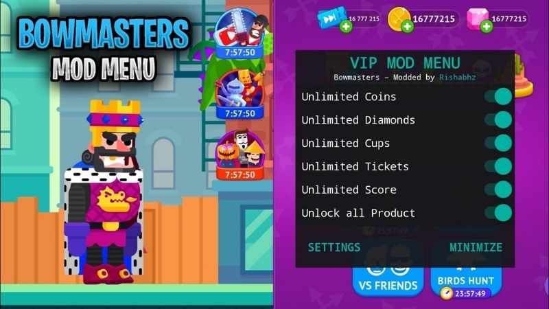 Các Tính Năng Hack Bowmasters Vượt Trội