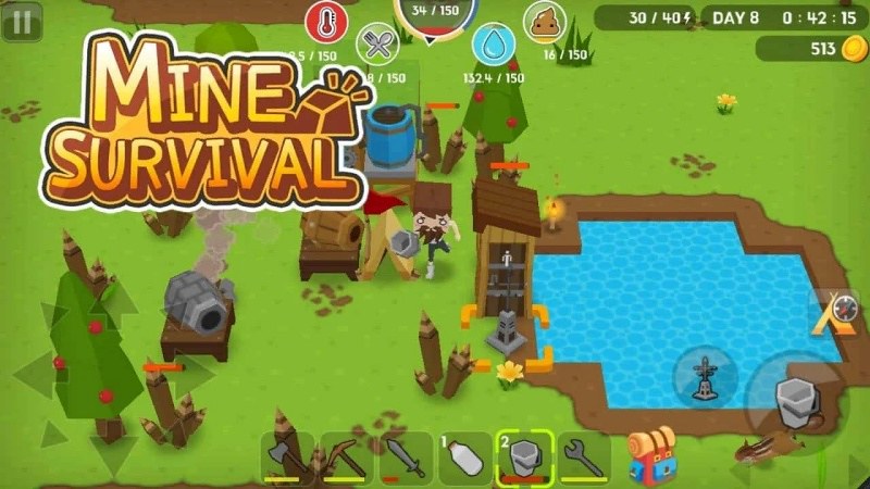 Mine Survival Hack – Thử Thách Sinh Tồn Trong Thế Giới Khắc Nghiệt