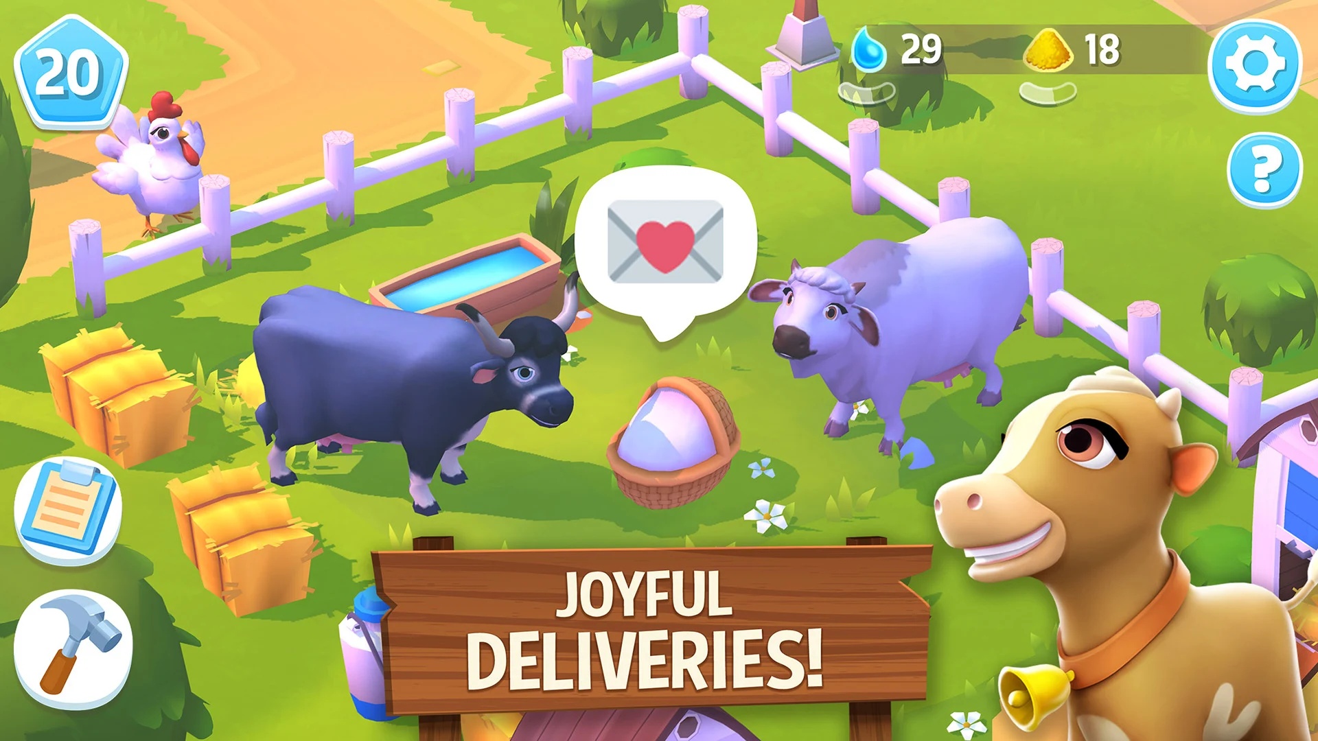 Tải FarmVille 3 MOD APK v1.75.54128 (Vô Hạn Tiền, Xây Nông Trại) 3 Lai giống để tìm động vật mới